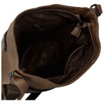 Módní dámská koženková crossbody kabelka Blandina new, tmavě béžová