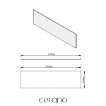 CERANO - Krycí čelní panel vany Viola/Elisa - rovný - akrylát - bílá - 160x48 CER-779410