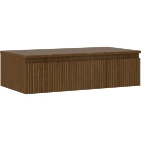 MEXEN/S - Rivel koupelnová skříňka pod umyvadlo 90 cm s deskou, 1 šuplík, reliéf , ořech 91A20-09023-1-BFC86