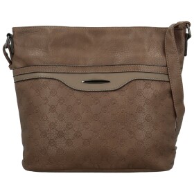 Módní dámská koženková crossbody kabelka Blandina, tmavě hnědá