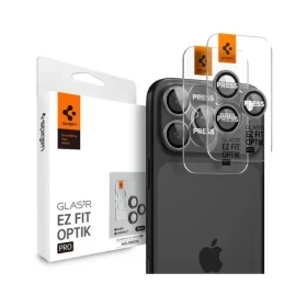 Spigen Glass tR EZ Fit Optik Pro skla na fotoaparát pro Apple iPhone 17/16/15/14 Pro / 17/16/15/14 Pro Max šedá / 2ks (AGL10125)