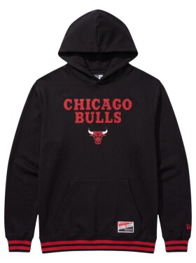 New Era Pánská mikina Chicago Bulls NBA Felt Logo Throwback Hoodie - Černá Velikost: S