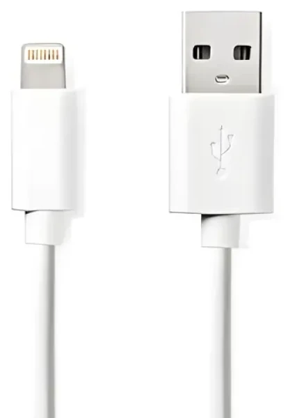 Nedis Lightning kabel 1 m bílá / Datový kabel / USB-A 2.0 (M) - Lightning 8-pin (M) / 480 Mbps (CCGB39300WT10)