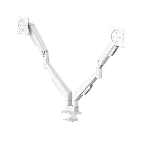 Hama stolní držák pro 2 monitory bílá / Stolní držák pro dva monitory / plynová pružina / 17-35" / 15 kg