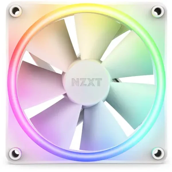 NZXT F120 RGB DUO bílá / 120mm / Fluid Dynamic Bearing / 29 dB @ 1800 RPM / 48.58 CFM / 4-Pin PWM (RF-D12SF-W1)