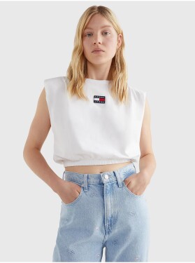 Bílé dámské cropped tričko Tommy Jeans dámské