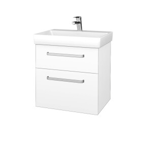 Dřevojas - Umyvadlová skříňka PROJECT SZZ2 60 - N01 Bílá lesk / Úchytka T01 / L01 Bílá vysoký lesk 322793A