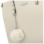 Trendy dámská kabelka na rameno Delami Sabin, světle krémová