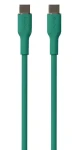 Puro Soft Silicone Cable tmavě zelená / Datový kabel / USB-C - USB-C / 1,5 m (PUUSBCUSBCICONDKGRN)