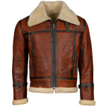 Pánská Kožená Zimní Bunda Bomber Dorian Pravý Kožíšek Brixton Velikost: S