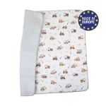 Bomimi HRACÍ deka 120x120, bavlna, oboustranná, malý stavitel (BO2302WHT042)