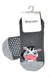 Dámské vzorované ponožky Steven art.132 Frotte ABS 35-40 Růžová 35-37