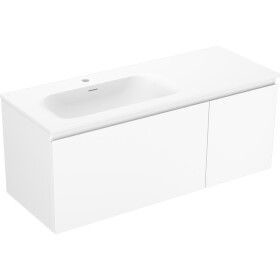 MEXEN/S - Orio koupelnová skříňka 120 cm s umyvadlem Vela levá, 1S, 1D, bílá mat 91A13-12047-3-BBFF01-W23L01