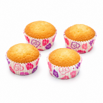 Dortisimo Košíčky na muffiny Perfect Home bílé s růžovými a fialovými srdíčky (100 ks)
