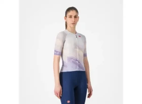 Castelli Aero Pro 8S dámský dres krátký rukáv Multicolor Purple vel. M