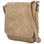 Stylová dámská koženková crossbody kabelka Haidi, béžová