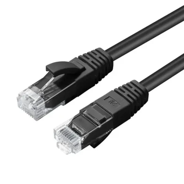 MicroConnect CAT6a 10m černá / Síťový kabel / U/UTP / LSZH / PoE (MC-UTP6A10S)