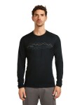 ICEBREAKER Mens Mer 200 Oasis LS Crewe ICEBREAKER, Black velikost: L
