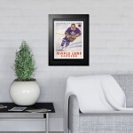 Mustang Obraz v rámu Toronto Maple Leafs NHL Memorabilia Maple Leaf Gardens Crossover Program Cover