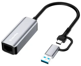 Colorway adaptér USB-C a USB-A na RJ45 / Síťový adaptér / 18 cm (CW-AD-CRG)