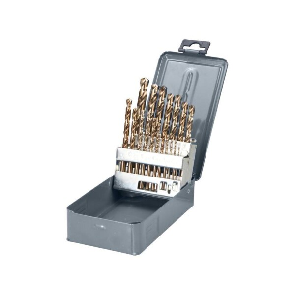 Vrták do kovu HSS Co, 1 – 10 mm, sada 19 ks, PROLINE