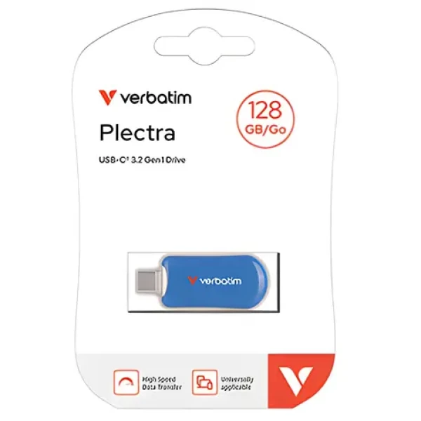 Verbatim Plectra 128GB modrá / Flash disk / USB-C 3.2 Gen 1 / až 100 MB/s (30233)
