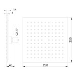 INVENA - Hlavová sprcha SVART SC-D1-076-S