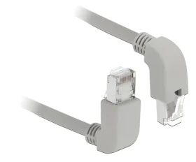 Delock RJ45 Cat.6 S/FTP šedá / Síťový kabel / pravoúhlý konektor / 0,5 m (85861)