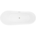 MEXEN/S - Dora volně stojící vana 150 x 75, bílá, sifon a přepad nikl kartáčovaný 52071507500-97