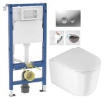 GEBERIT DuofixBasic s matným tlačítkem DELTA21 + WC DEANTE Jasmin se sedátkem RIMLESS 458.103.00.2 21MA JA1