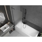 MEXEN/S - Next L vanová zástěna FIX 70 x 150, vzor, gun gray kartáčovaný 895-070-000-03-30-66