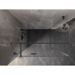 MEXEN/S - Lunar T sprchový kout dveře křídlové levá 85 x 70, transparent, grafit kartáčovaná 834T-085-070-66-00-L