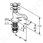 KLUDI - Adlon Stojánkový ventil, chrom 510140520