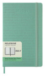 18měsíční diář Moleskine Colored Patterned 2026-27 - tvrdé desky, L, týdenní, světle zelený