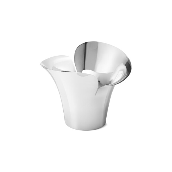 Georg Jensen Nerezový obal na květináč Bloom Botanica 19 cm, stříbrná barva, kov