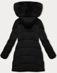 Černá dámská zimní plus size bunda s délkou do poloviny stehen S'west (B8306-1) odstíny černé 50