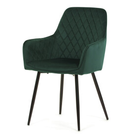 Jídelní židle, zelená, sametová látka, DCH-215 GRN4