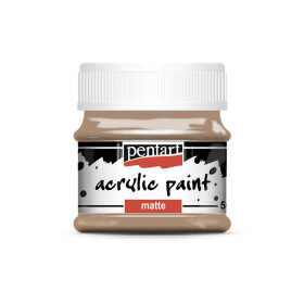 Hobby akrylová barva Pentart MATTE 50 ml, hnědá písková tmavá