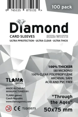 TLAMA games Obaly na karty Diamond White: "Through the Ages" (50x75 mm) (80 mikronů, 100 ks)
