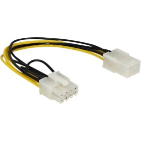 Delock napájecí kabel [1x PCI-E zástrčka 8-pólová - 1x PCI-E zásuvka 6-pólová] 0.20 m žlutá, černá