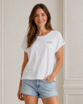 Dámské tričko UW0UW03632 YBR bílé - Tommy Hilfiger L