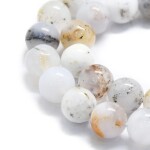 Přírodní africký opál - bílý II - ∅ 8 mm - 1 ks