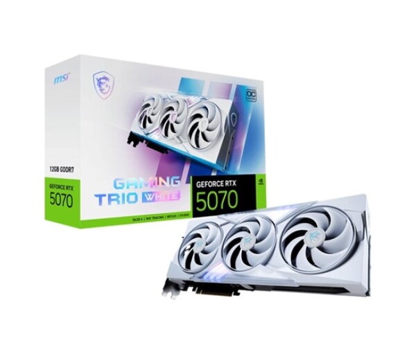 MSI VGA NVIDIA GeForce RTX 5070 12G GAMING TRIO OC WHITE , RTX 5070, 12GB GDDR7, 3xDP, 1xHDMI EDF_2648706