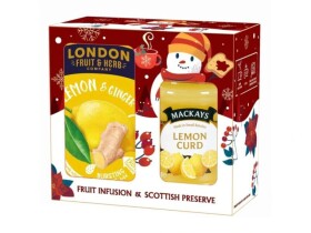 Dárková sada Sněhulák Zázvor,citron čaj London a džem Mackays