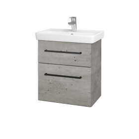Dřevojas - Umyvadlová skříňka GO SZZ2 55 - D01 Beton / Úchytka T06 / D01 Beton 148324H