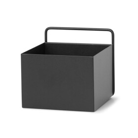 Ferm Living Nástěnný truhlík Square Black / Outdoor, černá barva, kov