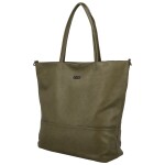 Trendy dámská koženková kabelka Lisabeth, olivově zelená