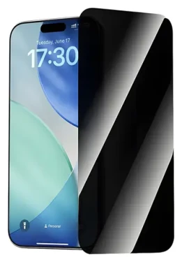 Devia Van Series Privacy černý rámeček / Ochranné sklo / Apple iPhone 17 / anti-spy (6942297132535)