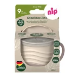 NIP NATURE line snackbox 2v1 250ml 1ks růžová / od 9 měsíců (NIP38849-51)