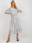 Dámské šaty LK SK 508963 1.38 Bílá s černou - Lakerta bílá-černá L/XL